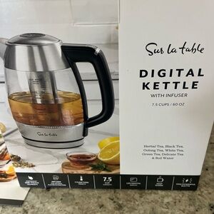 Sur La Table Glass Electric Kettle with Infuser brand new!